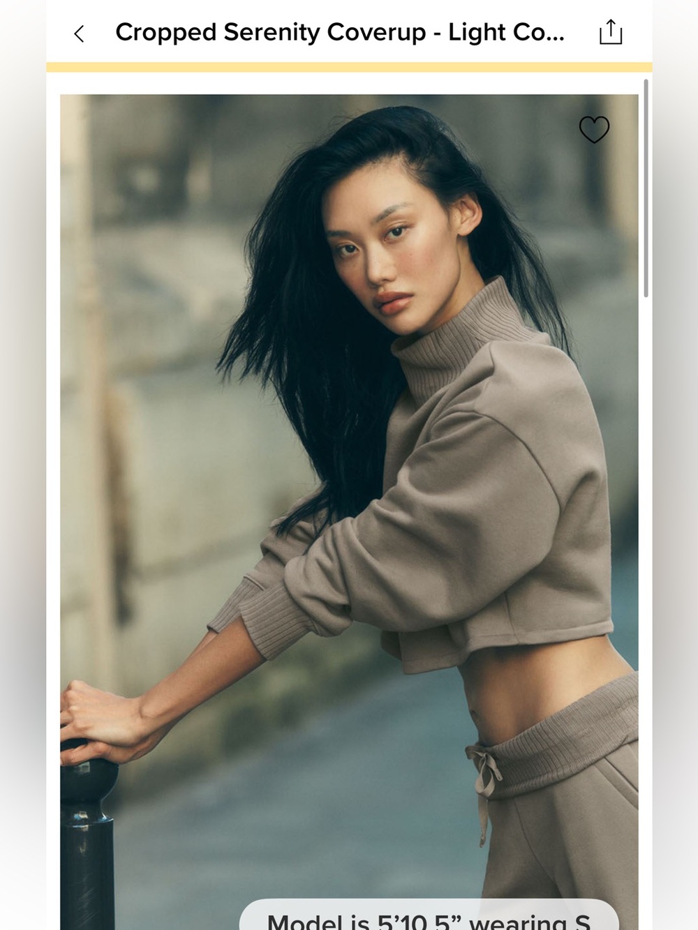 Alo yoga cropped serenity coverup , NWT